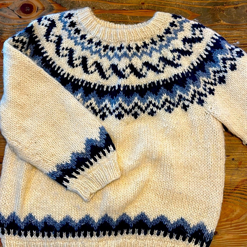 Vintage hand knit Lopi Icelandic Sweater Wool women’s Small